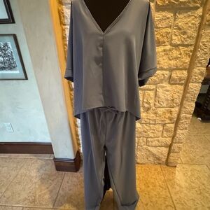 Elegant Gray Two-Piece Set